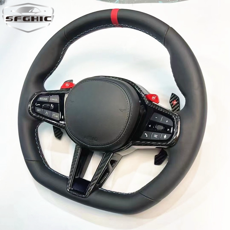 Auto M Performance Leather Steering Wheel For BMW F30 F32 F10 F20 F07 F01 E46 E60 E90 M3 M5 Steering Wheel