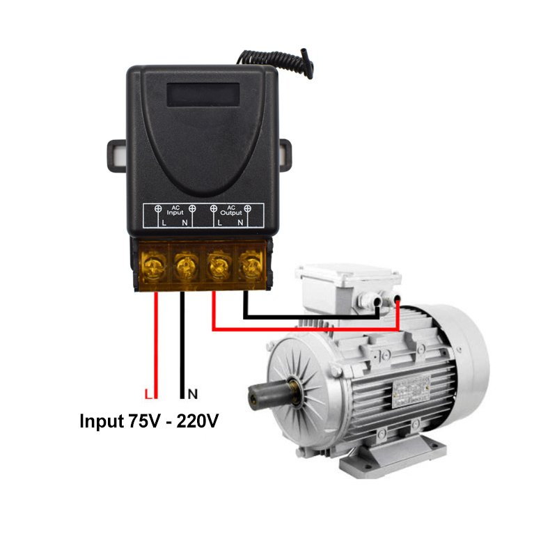 Universal Wireless Remote Switch AC 85V 260V 1CH Relay Receiver Module and 1 Pieces RF Remote Control 433 Mhz Transmitter