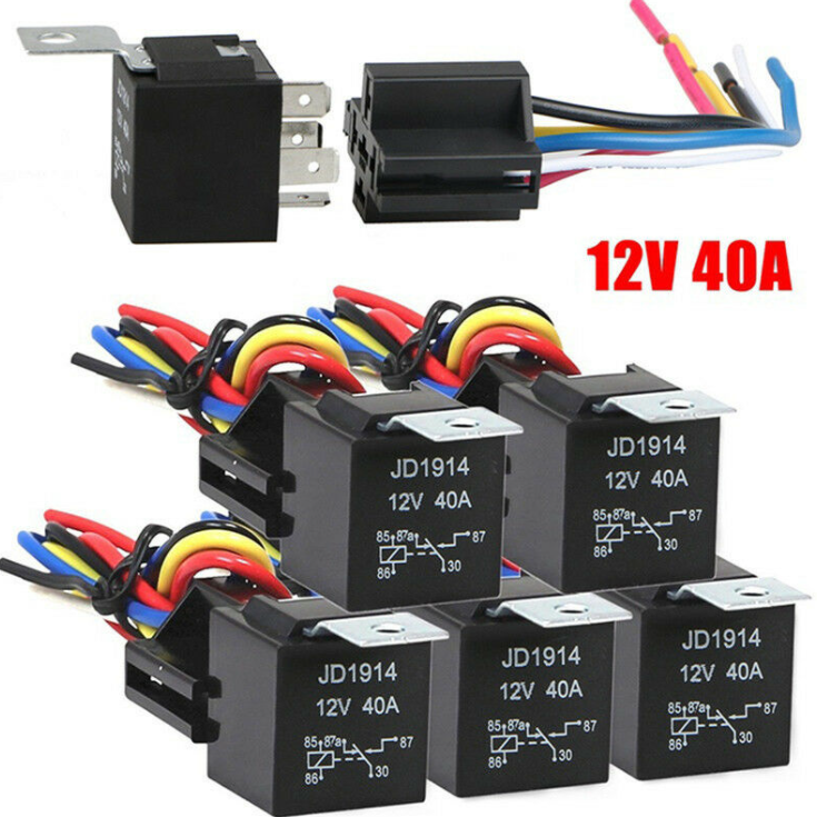 Relay 12V 40A Universal Mini Auto Car Relay with Socket