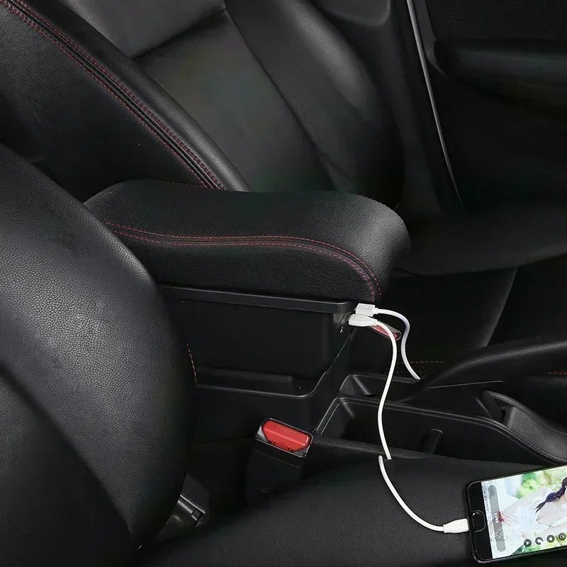 TONC Luxury Edition Car Armrest Console for Skoda Octavia - Innovative Design, Premium ABS, Dual USB Ports