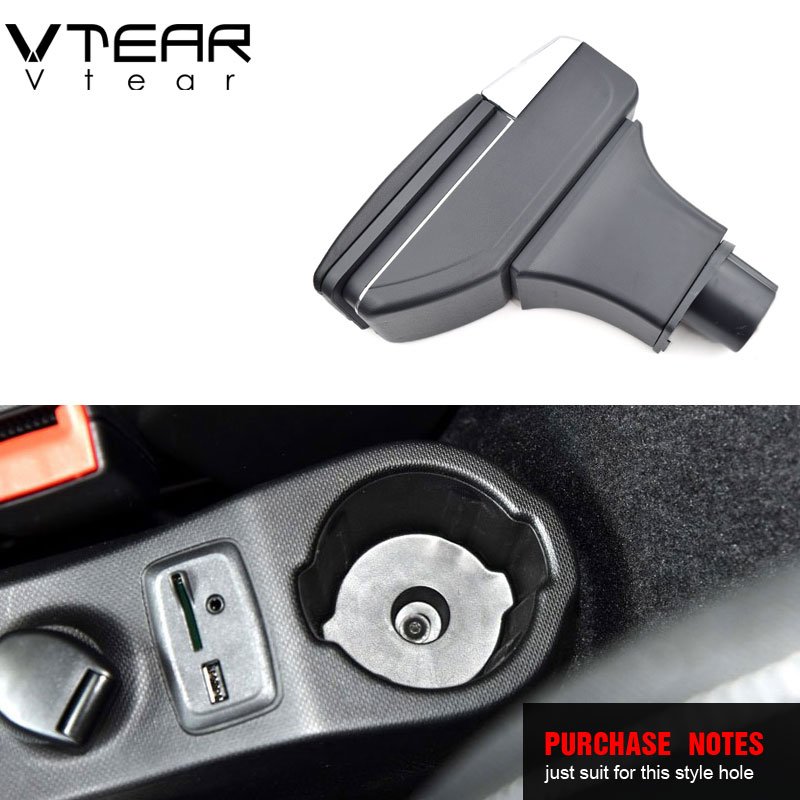 Vtear for Smart Fortwo Forfour Armrest Central Store Content Storage Box Products Interior Arm Rest Car-styling Accessories