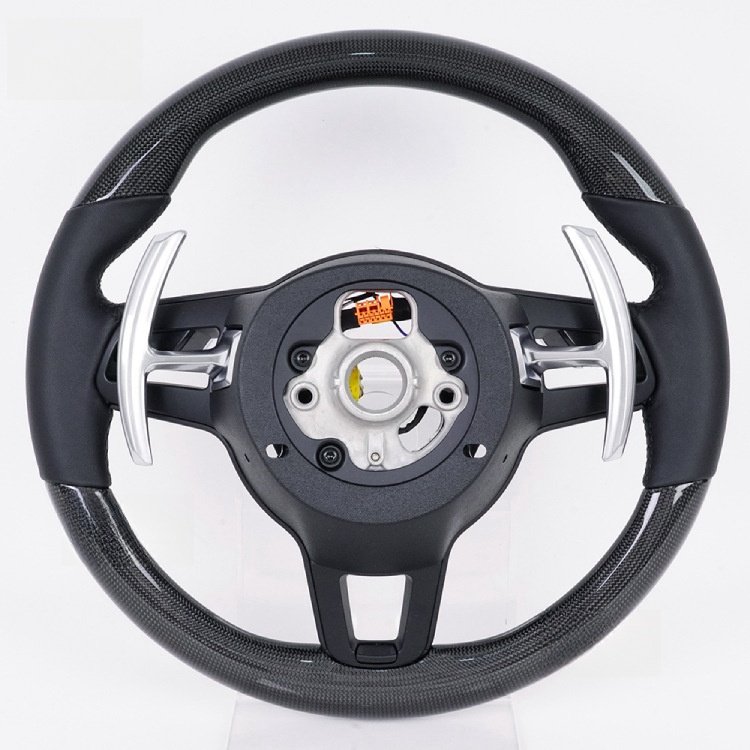 Suits for Porsche 911 Macan Cayman Cayenne Panamera 718 customized steering wheel with all leather carbon fiber