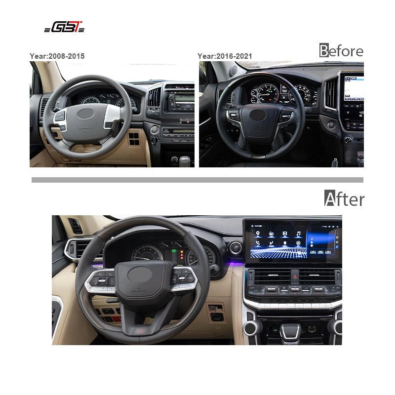 GBT Brand LC200 to LC300 Center Armrest Box Steering Wheel Door Panel Facelift Kit for Toyota 2008-2021 Land Cruiser 200 Model