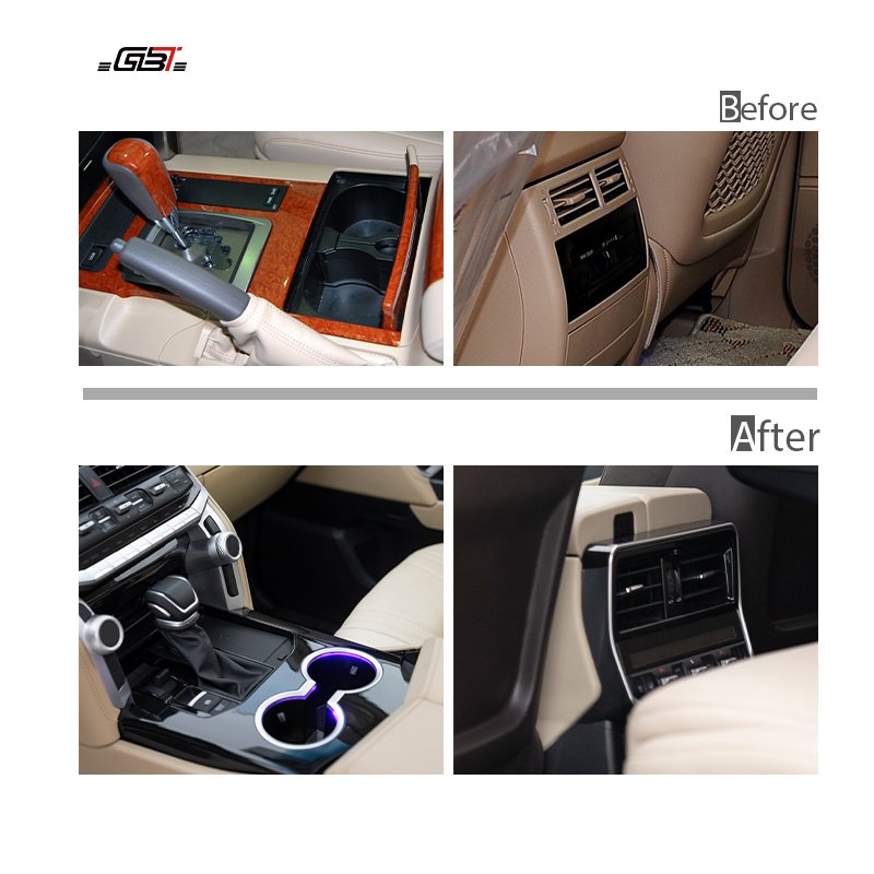 GBT Brand LC200 to LC300 Center Armrest Box Steering Wheel Door Panel Facelift Kit for Toyota 2008-2021 Land Cruiser 200 Model