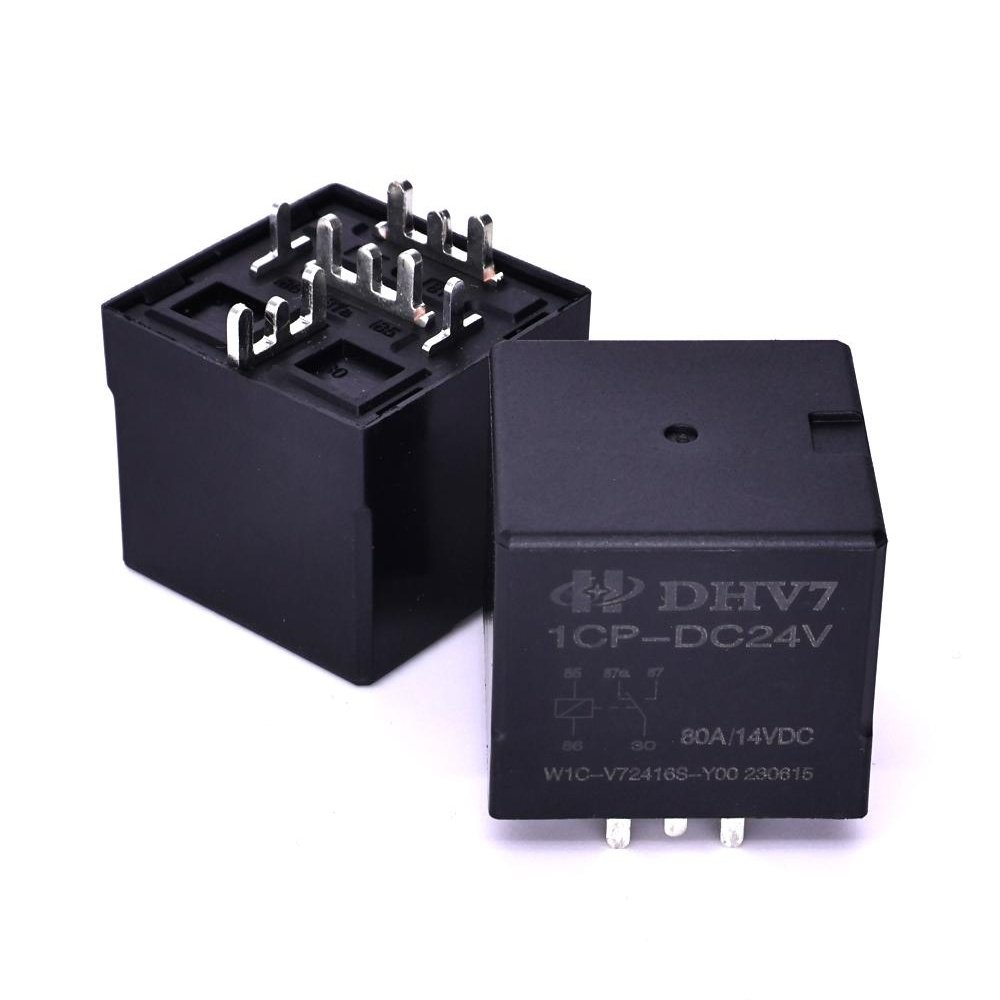 DHV7-1CP-DC12V automotive relay 80A auto relay 24V general purpose power relay quick connect terminal PCB