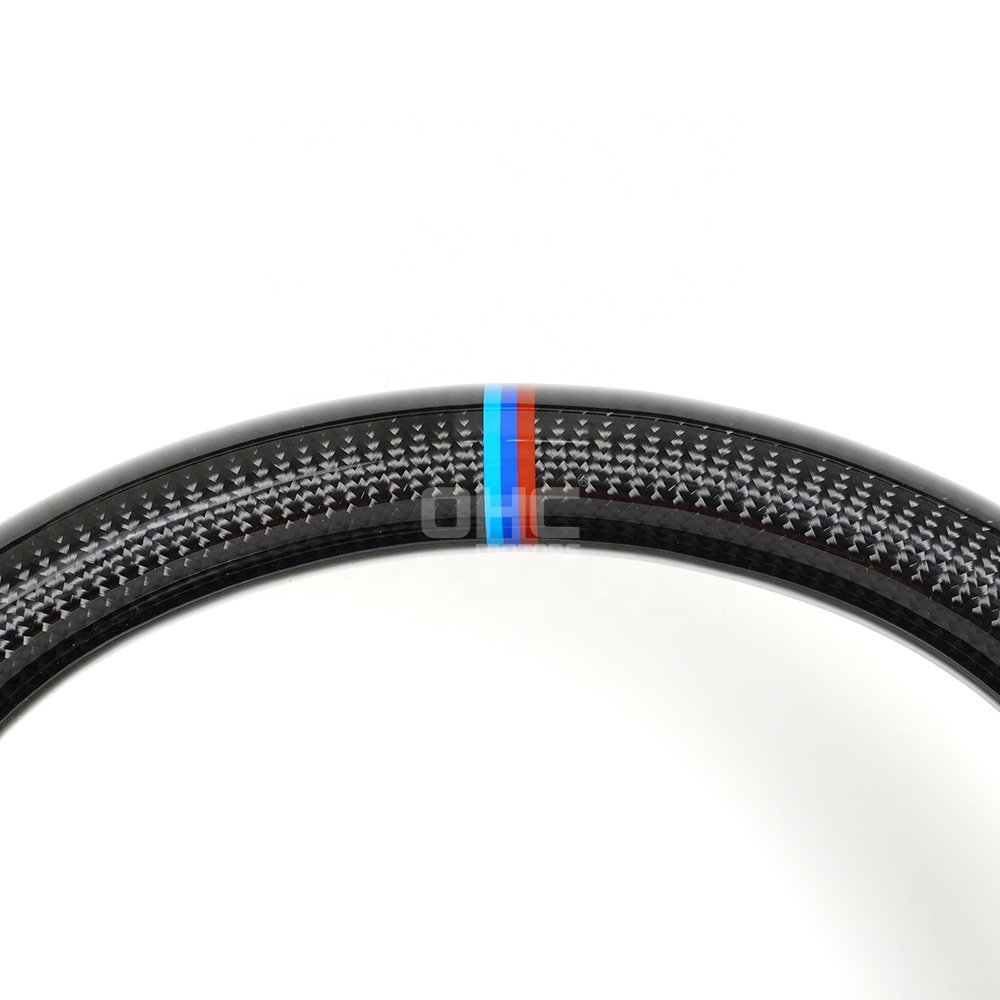 US In Stock Real Carbon Fiber Steering Wheel For Bmw M3 3 Series E91 E92 E93 Bmw E90 Steering Wheel With Paddle Holes Ohc Motors