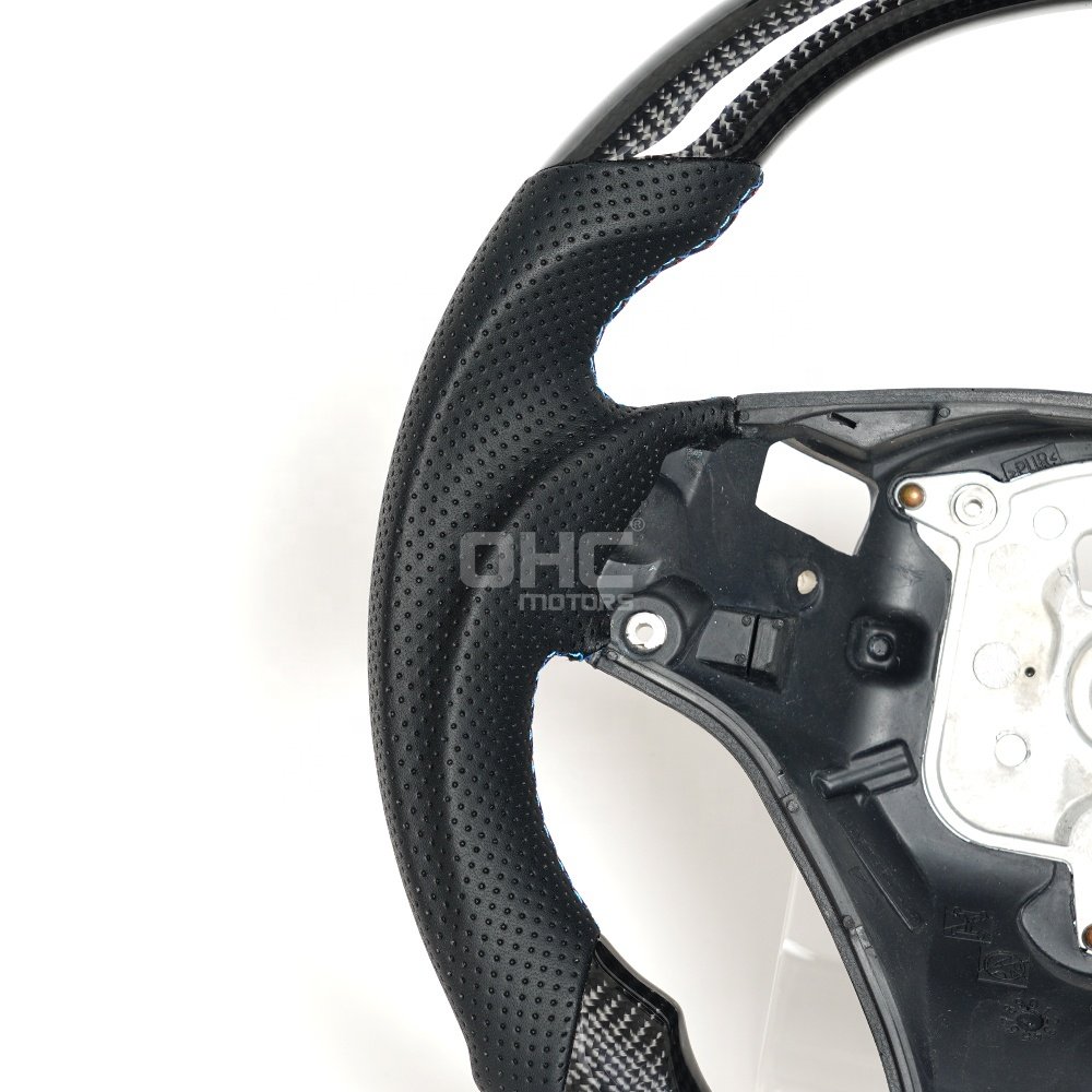 US In Stock Real Carbon Fiber Steering Wheel For Bmw M3 3 Series E91 E92 E93 Bmw E90 Steering Wheel With Paddle Holes Ohc Motors