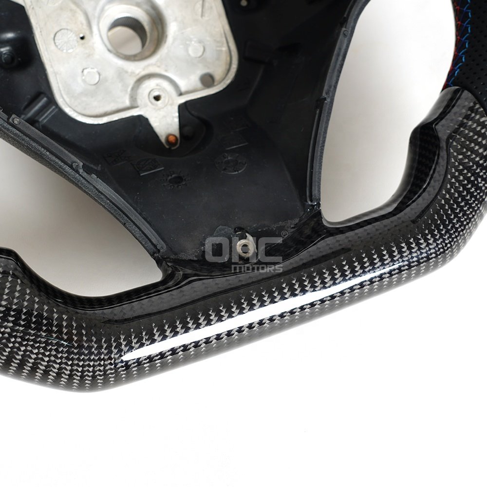 US In Stock Real Carbon Fiber Steering Wheel For Bmw M3 3 Series E91 E92 E93 Bmw E90 Steering Wheel With Paddle Holes Ohc Motors