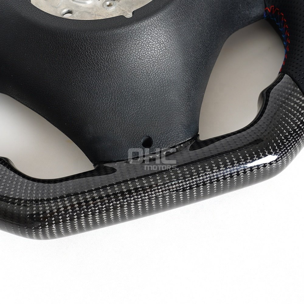 US In Stock Real Carbon Fiber Steering Wheel For Bmw M3 3 Series E91 E92 E93 Bmw E90 Steering Wheel With Paddle Holes Ohc Motors