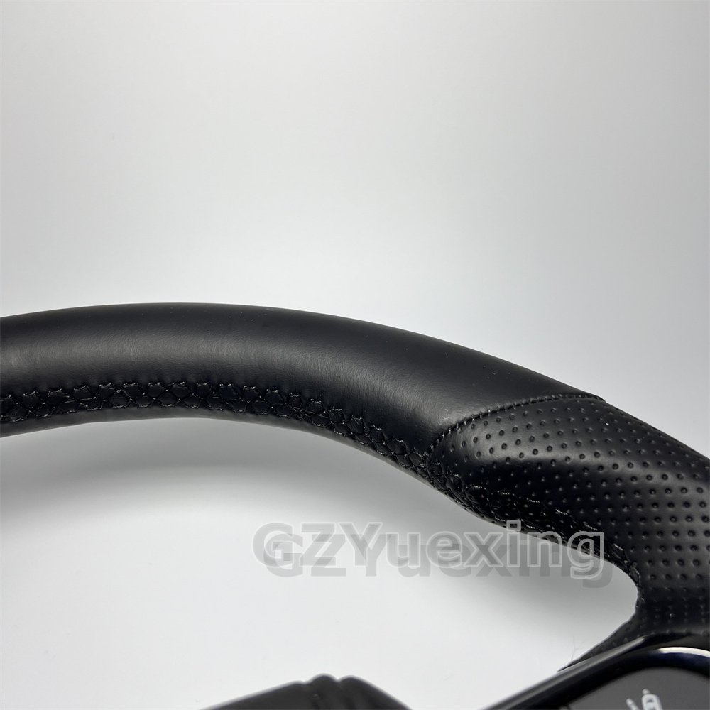 Full Leather Car Steering wheel For Toyota Land Cruiser LC79 LC76 LC70 LC300 2008-2021GR Sports Style Black