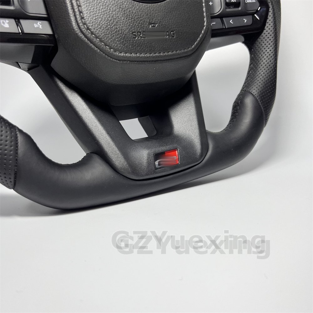 Full Leather Car Steering wheel For Toyota Land Cruiser LC79 LC76 LC70 LC300 2008-2021GR Sports Style Black