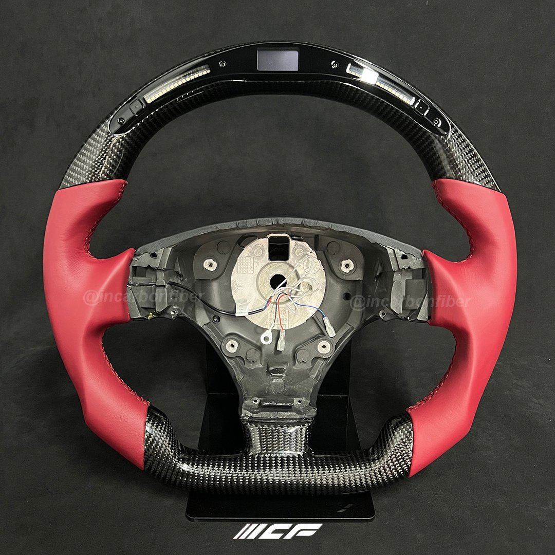 100% Real Carbon Fiber LED Steering Wheel for Maserati Granturismo,Ghibli,Levante,Turismo,Quattroporte,GranCabrio