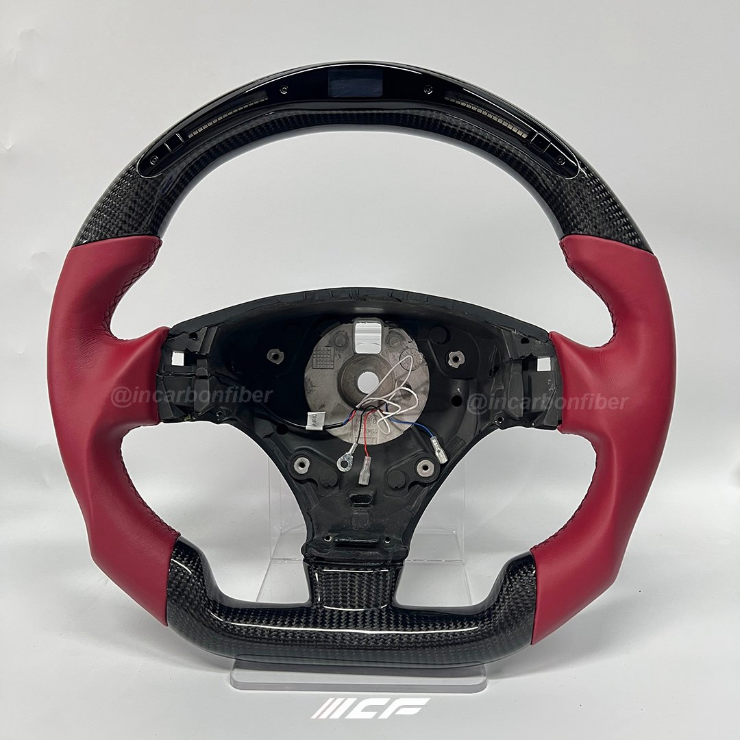 100% Real Carbon Fiber LED Steering Wheel for Maserati Granturismo,Ghibli,Levante,Turismo,Quattroporte,GranCabrio