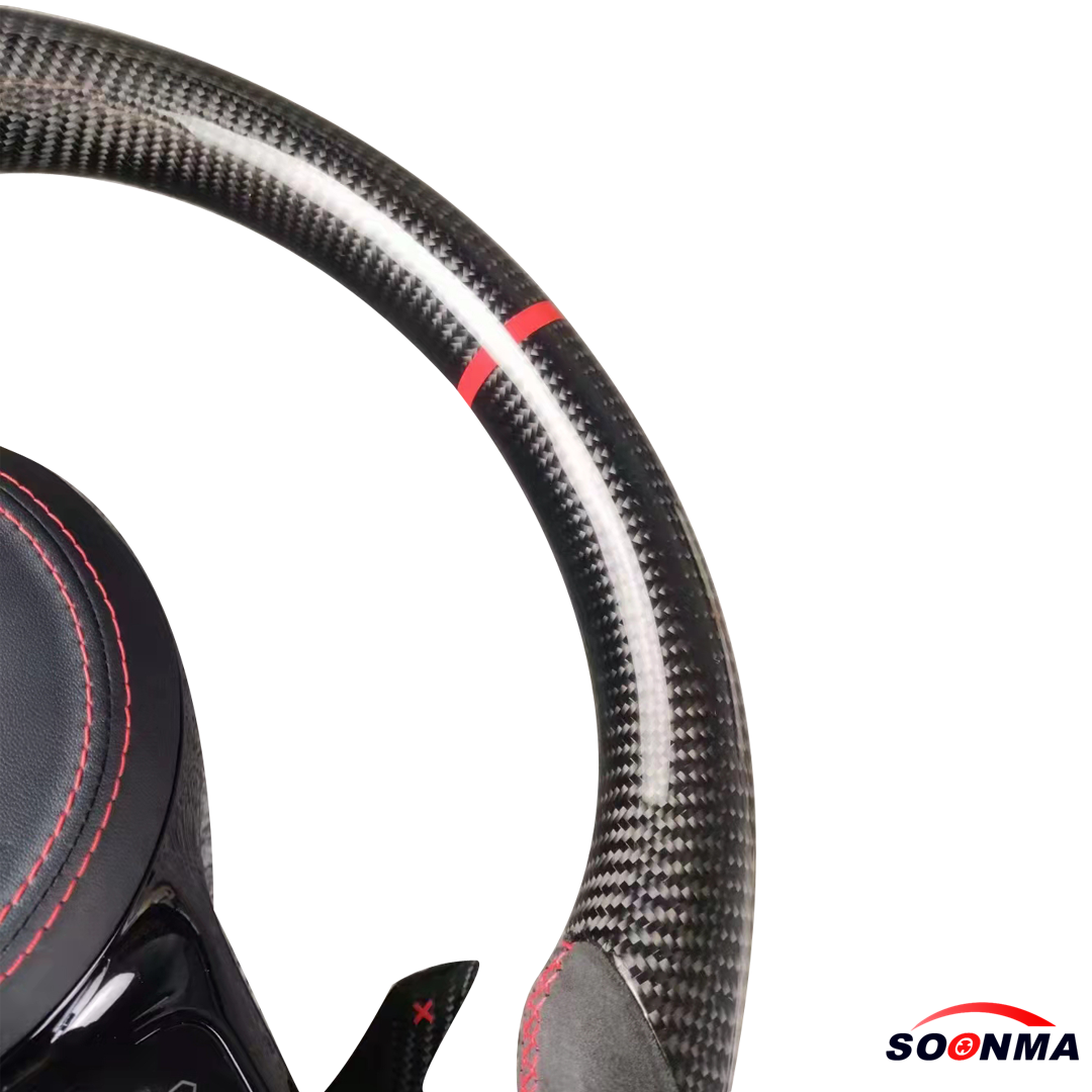 Custom Forged Carbon Fiber Steering Wheel For W205 C260 C300 Amg Led Steering Wheel