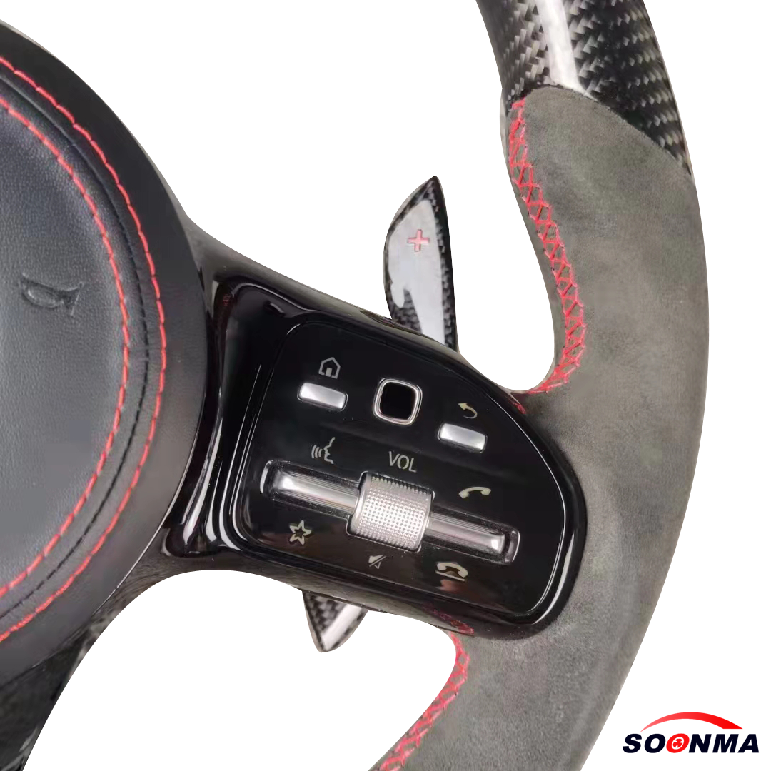 Custom Forged Carbon Fiber Steering Wheel For W205 C260 C300 Amg Led Steering Wheel