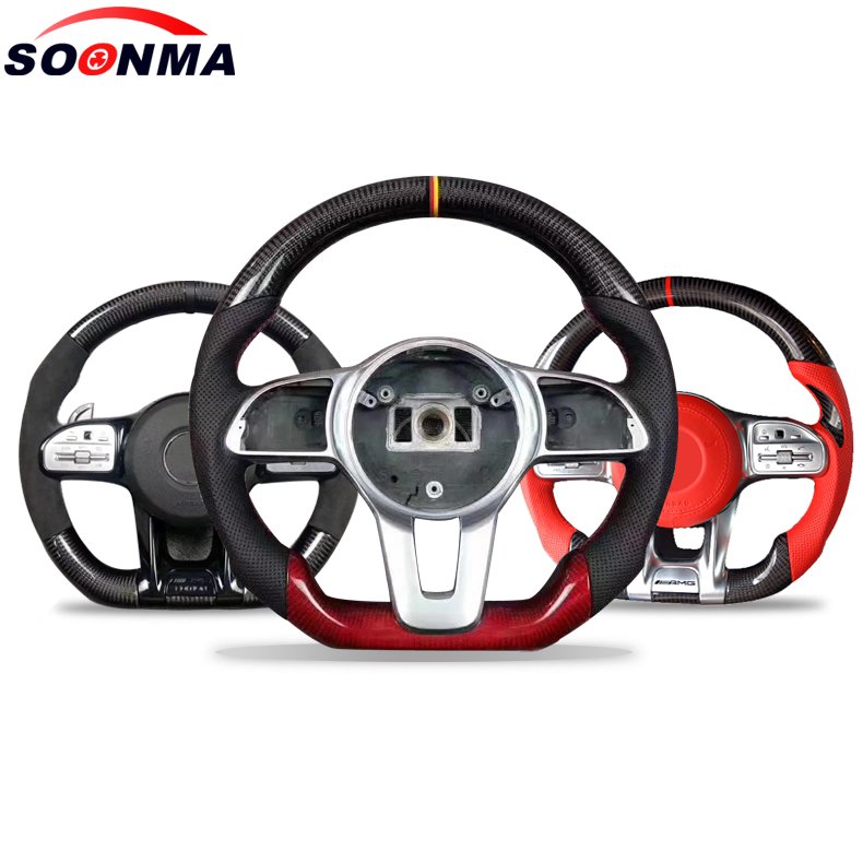 Custom Forged Carbon Fiber Steering Wheel For W205 C260 C300 Amg Led Steering Wheel