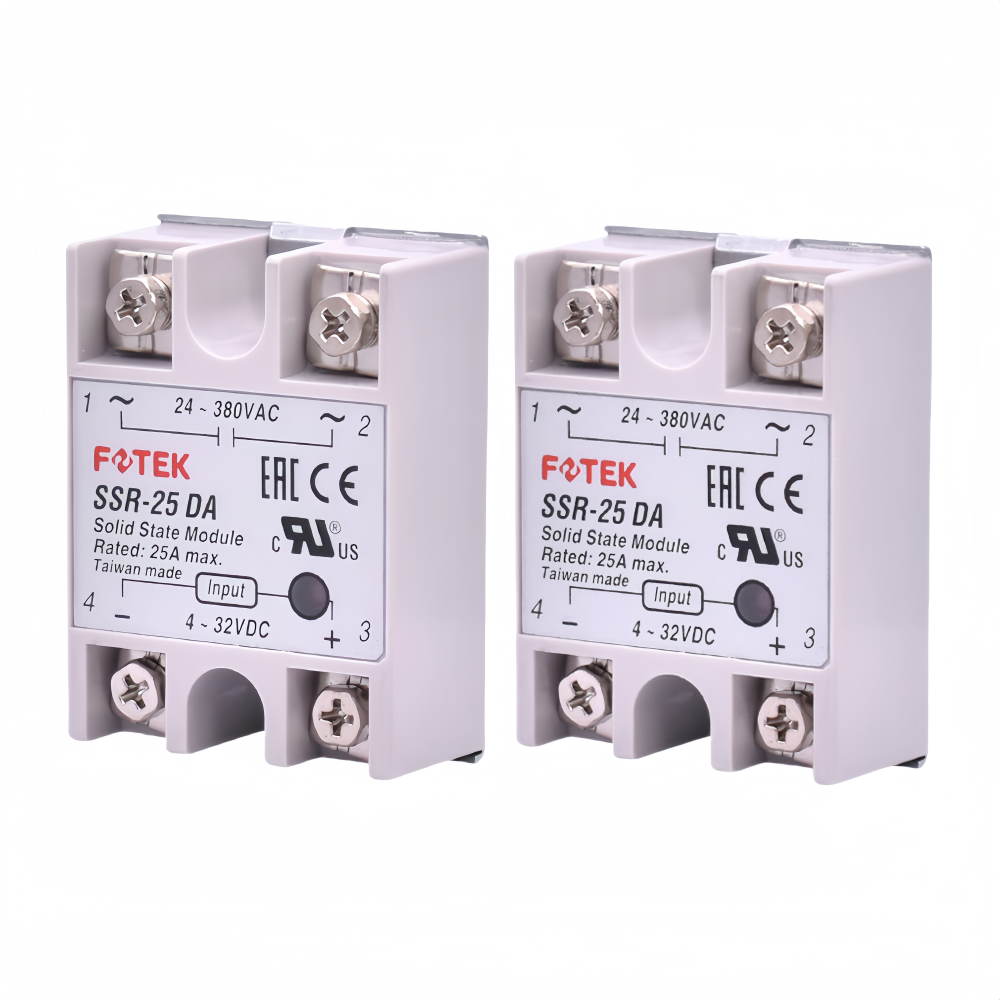 Fotek SSR-10DA Single Solid State Relay 10A/25A/40A/75A DC Control AC Type With 4-32VDC