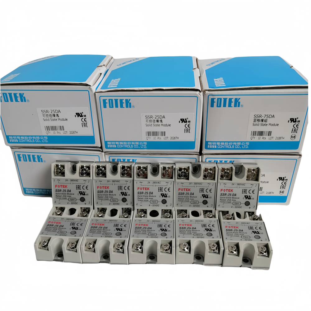 Fotek SSR-10DA Single Solid State Relay 10A/25A/40A/75A DC Control AC Type With 4-32VDC