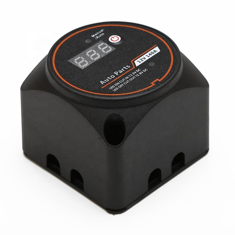 Smart Dual Charger Battery Relay Split Isolator Auto Manual IP67 VSR 12V 140A with Digital Voltmeter for Boat RV Camper Yacht