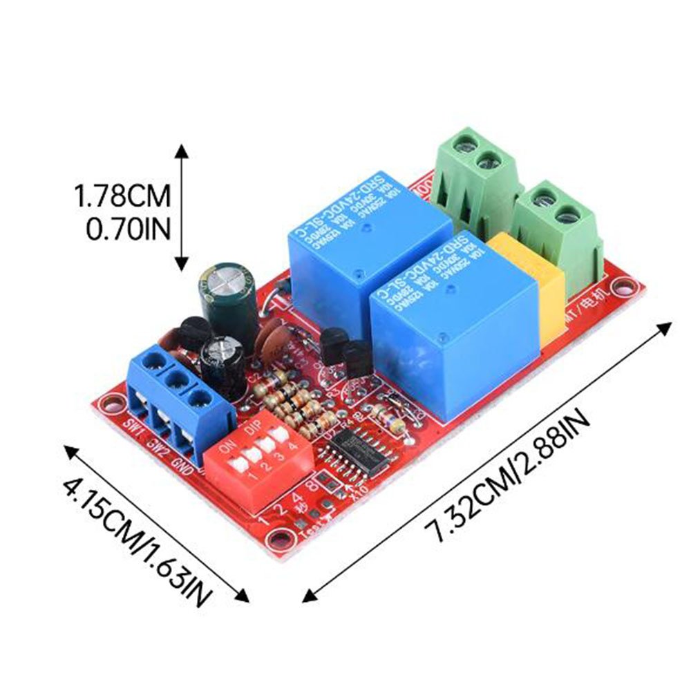 Taida 10A 5V/12V/24V Switching DC Motor Forward and Reverse Relay Module With Timer Switch for Solenoid Valve Electric Push Rod
