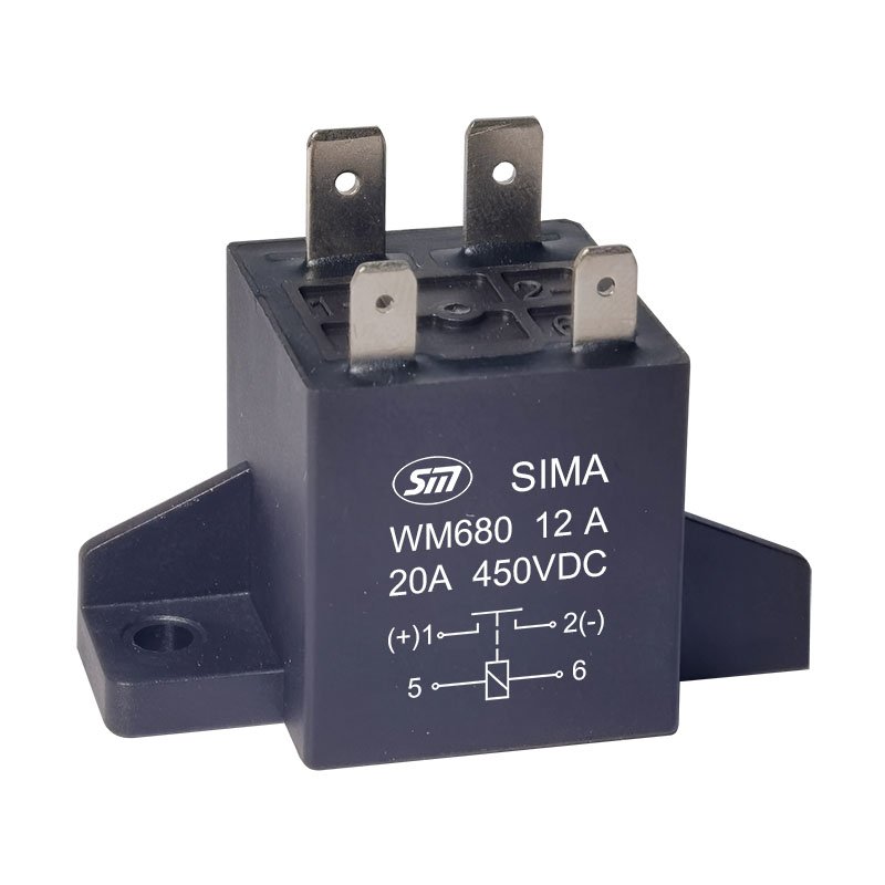 DC High Voltage Contactor EV Relay 10A 20A 450VDC 750vdc for Auto Electric Vehicle Relay WM680