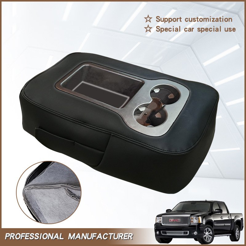 Armrest Box Protector Cover with Zipper for 2007-2014 Chevrolet Silverado
