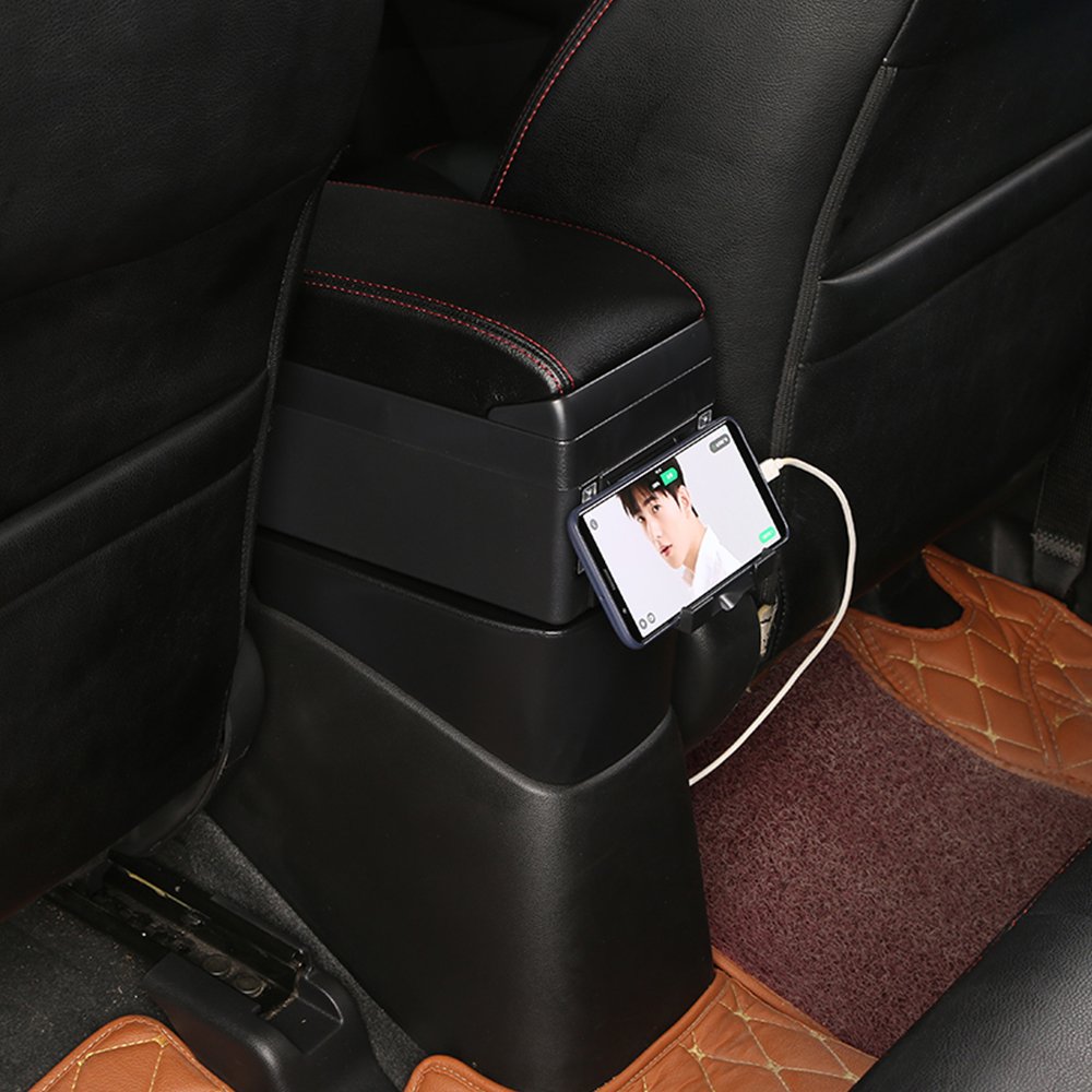 Removable Car Armrest Box Accessories Interior Storage Box Retrofit Parts With USB