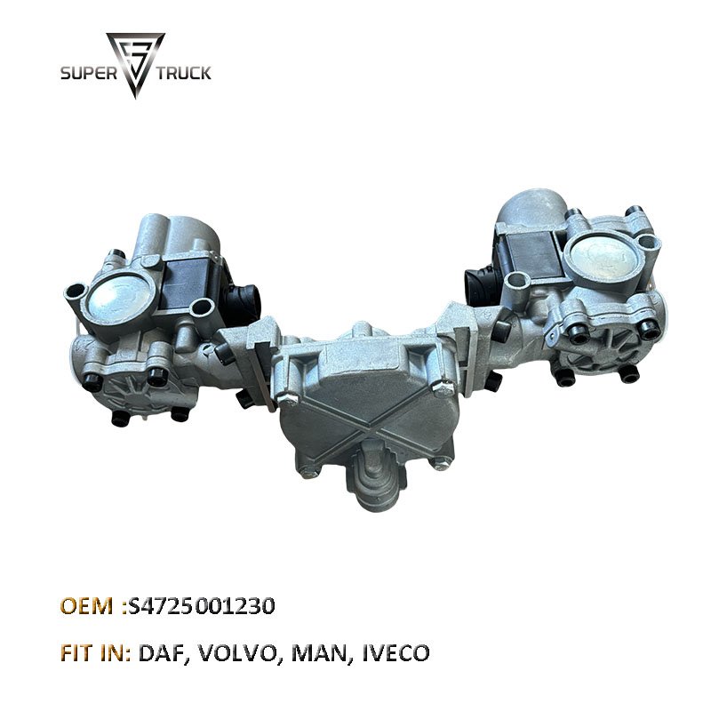 Truck Model Brake Valve Parts 4725002320 ABS Axle Relay Valve Package Two Modulator for Europe Truck Trailers