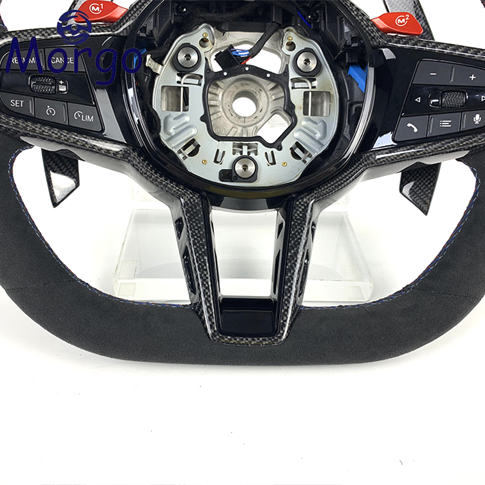 Cars accessories for BMW Customized Alcantara carbon fiber car steering wheel for G Series M3 G80 M4 G82 X3m X4m G3X G01X MSport