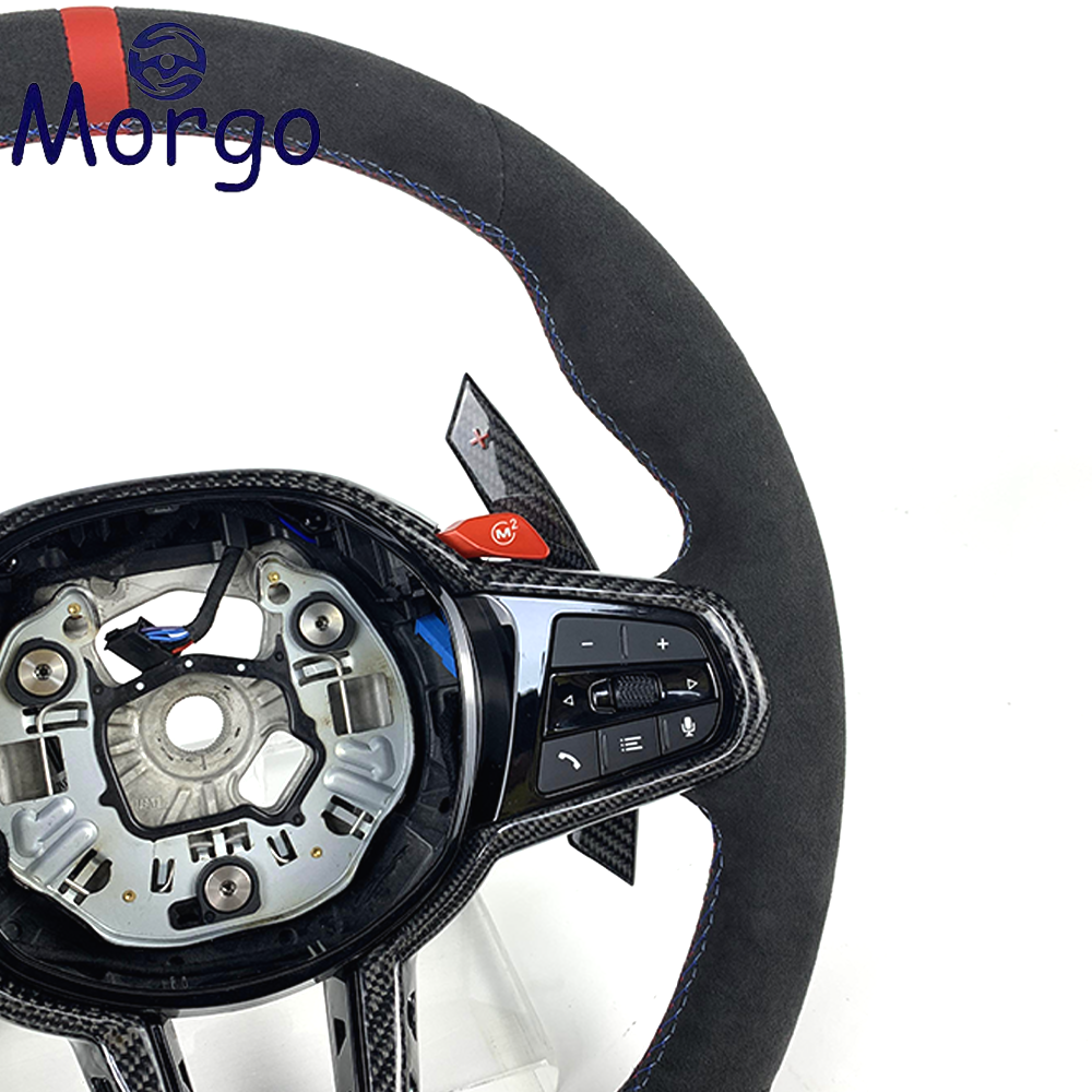Cars accessories for BMW Customized Alcantara carbon fiber car steering wheel for G Series M3 G80 M4 G82 X3m X4m G3X G01X MSport