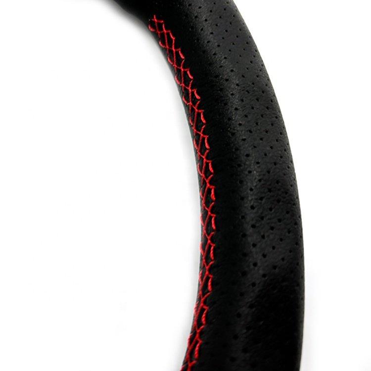 Leaders Universal 14 inch black perforated leather classic modified car steering wheel racing simulator steering wheel