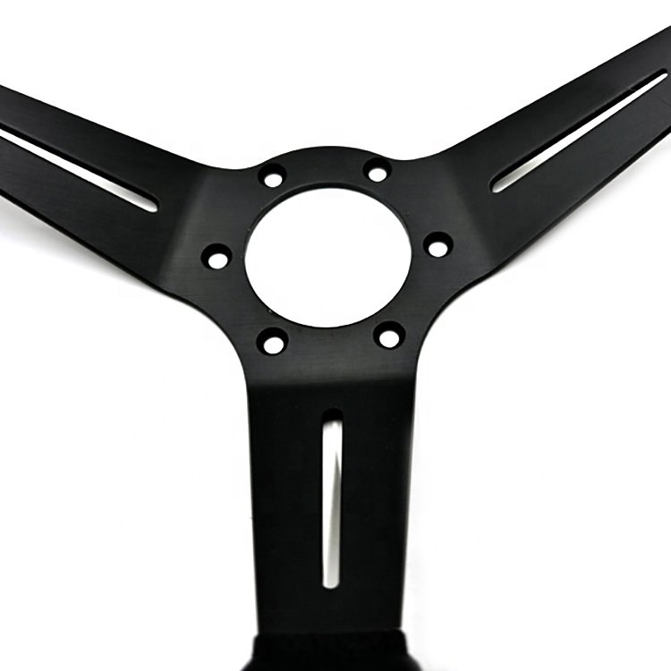 Leaders Universal 14 inch black perforated leather classic modified car steering wheel racing simulator steering wheel