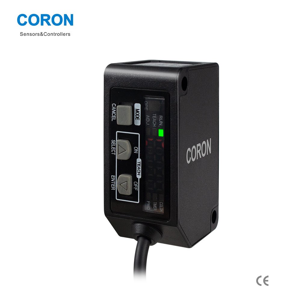 High Precision RGB Three-Color Source NPN PNP Relay Output CORON Optical color Sensor High Difference Color Code Mark Detection