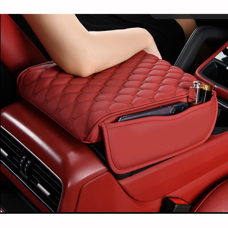 PU Leather Car Armrest Pad Covers Universal Center Console Auto Seat Armrests Box Cushion