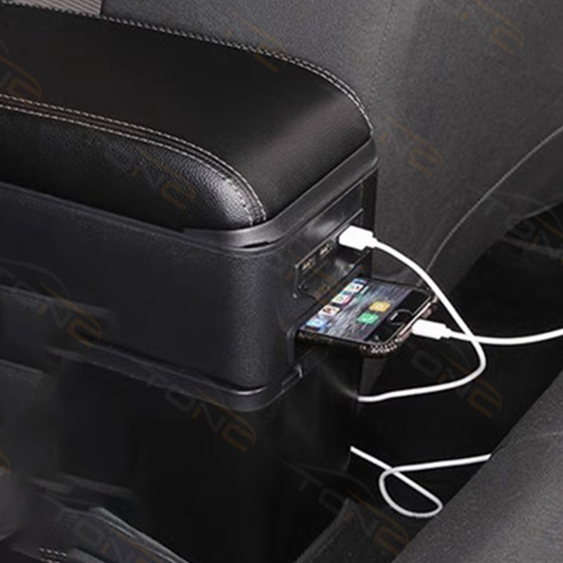 TONC Custom Armrest Console Organizer for 2016 Toyota Avanza - Center Console Storage Solution with USB Charging
