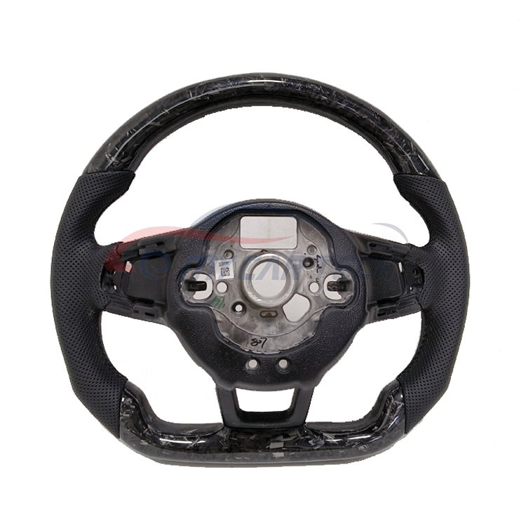 Factory Real Carbon Fiber Perforated Leather Car Steering Wheel for Vw Jetta GLI Golf 6