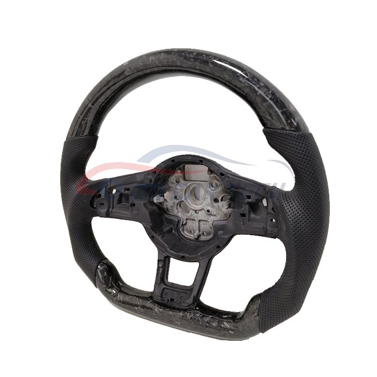 Factory Real Carbon Fiber Perforated Leather Car Steering Wheel for Vw Jetta GLI Golf 6