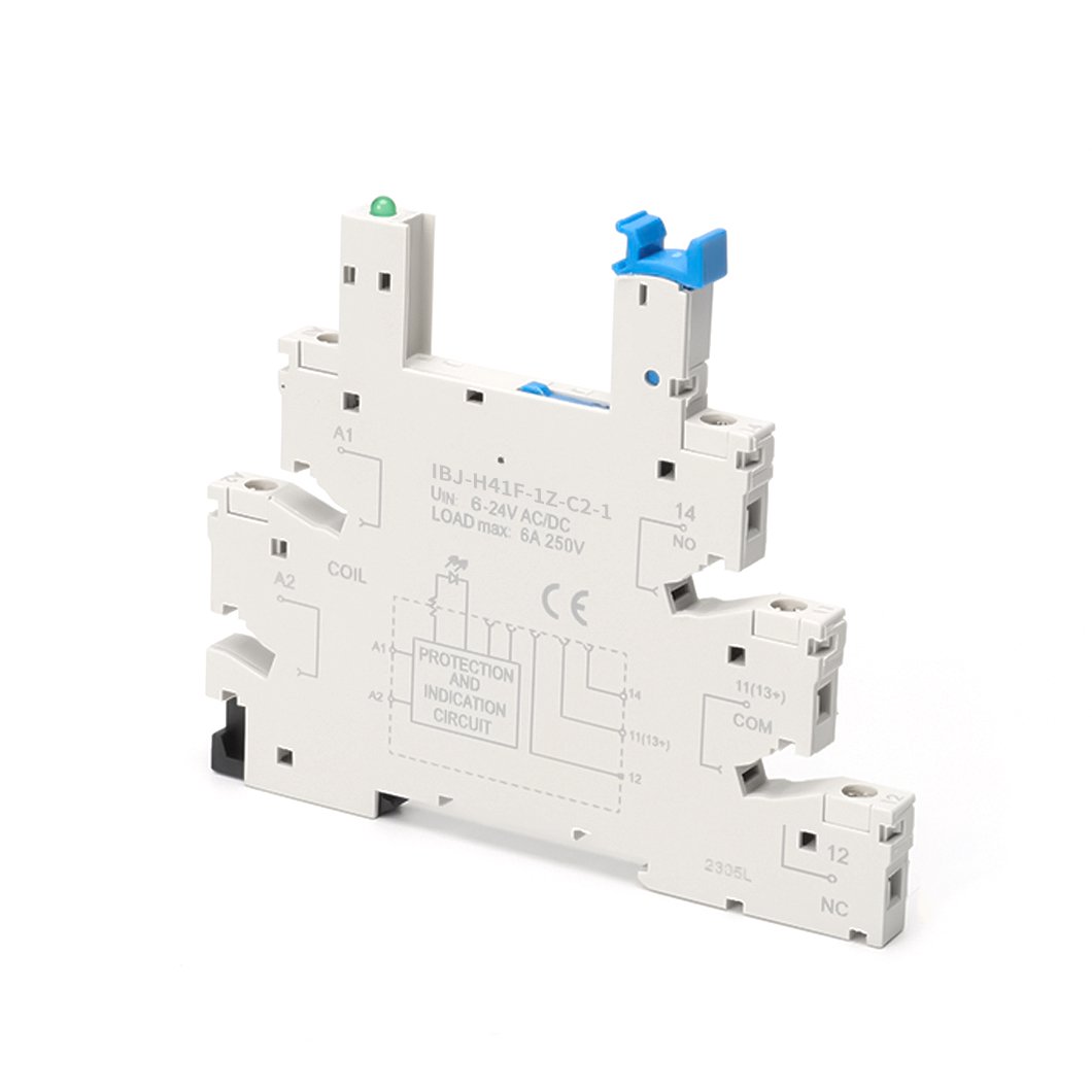 ABILKEEN PLC 6.2mm Din Rail Slim Relay Socket 24VAC/DC Thickness Slim Relay Socket
