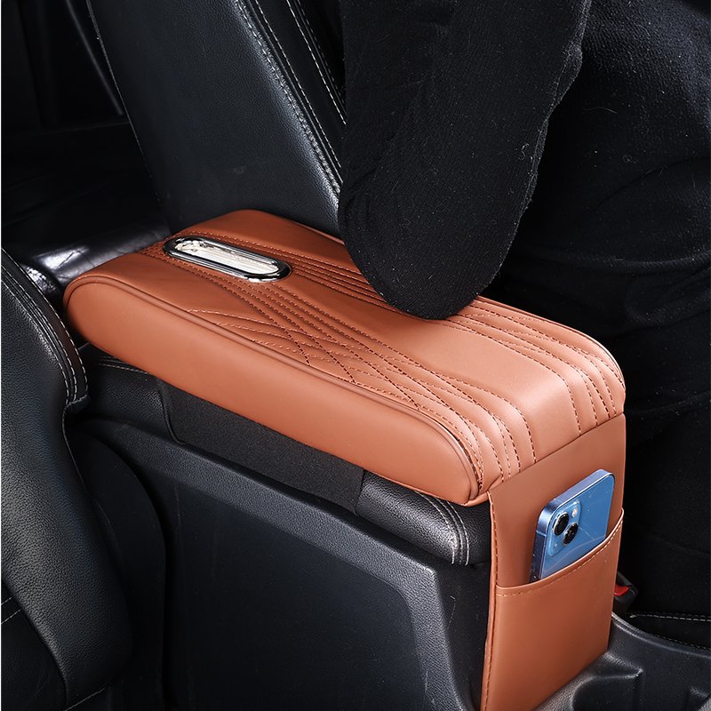 Pu Leather Dimension Weight 280g Car Armrest Box Cover Hand Cushion Car Console Armrest Pad for Car