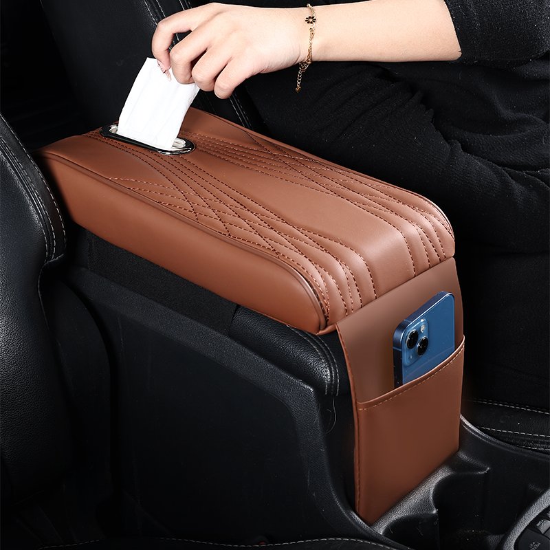 Pu Leather Dimension Weight 280g Car Armrest Box Cover Hand Cushion Car Console Armrest Pad for Car