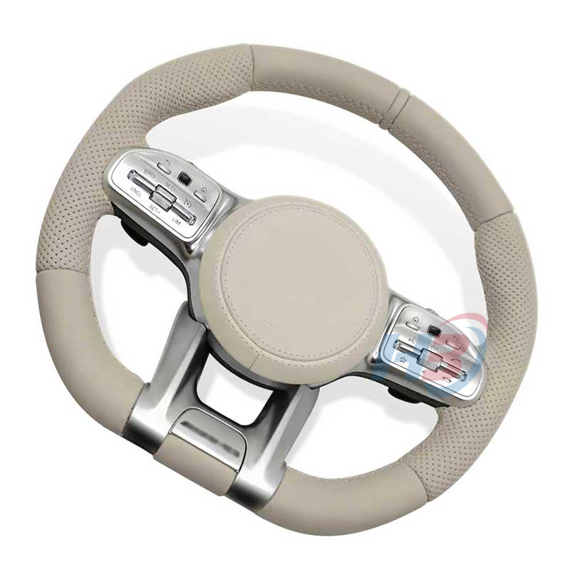 Car steering wheel for mercedes benz 801 808 809 AMG alcandara leather refitted the new concision style and color wheel steer