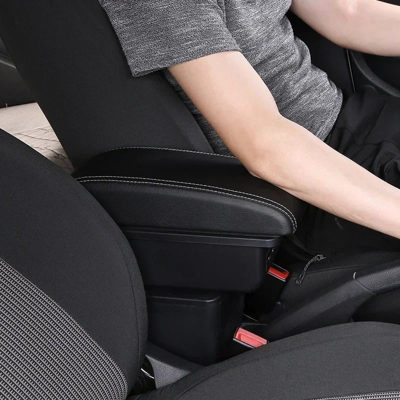 TONC Skoda FABIA Tailored Fit Armrest Storage Console - Interior Organizer with Dual USB Ports for Added Convenience