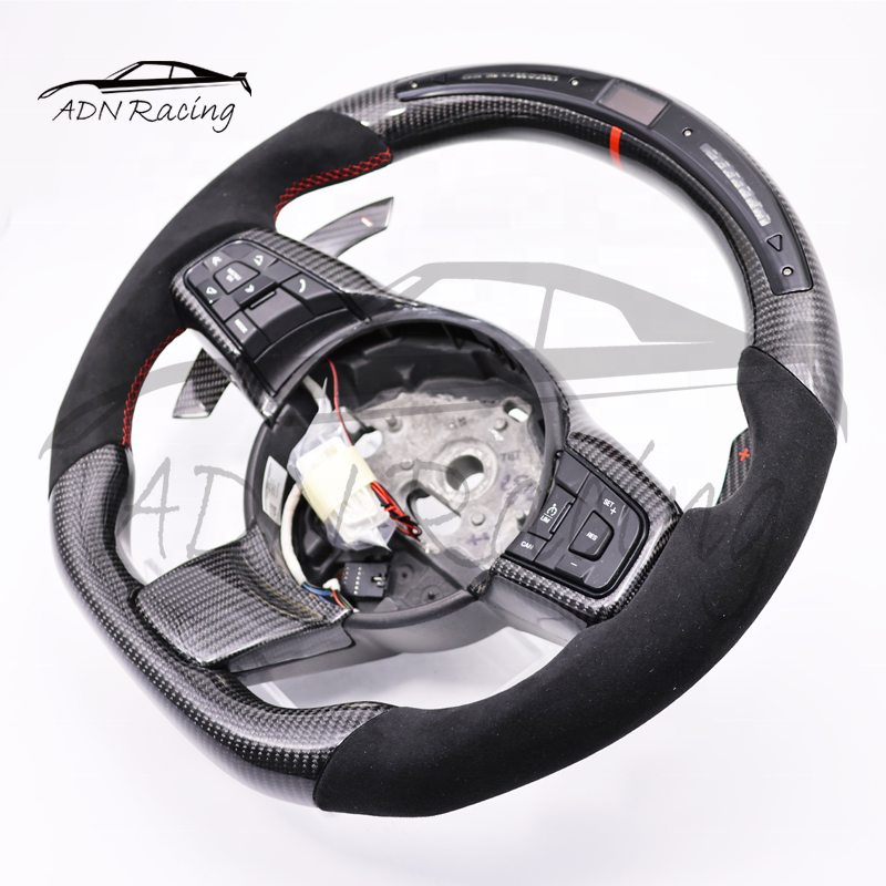 Real Carbon Fiber Car Steering Wheel For JAGUAR XF F-Type F-Pace E Pace 2014-2021