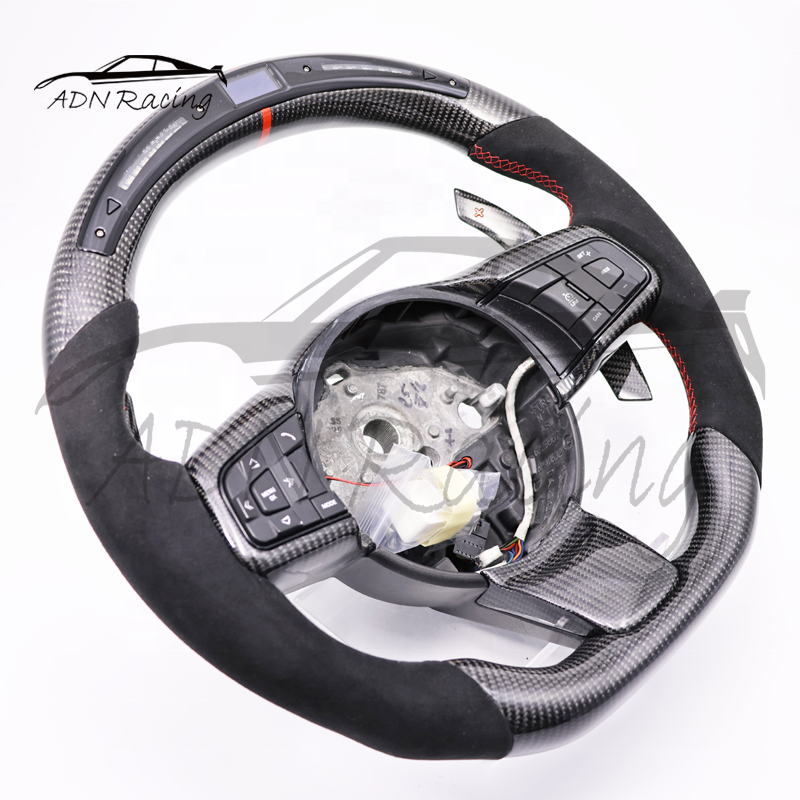 Real Carbon Fiber Car Steering Wheel For JAGUAR XF F-Type F-Pace E Pace 2014-2021