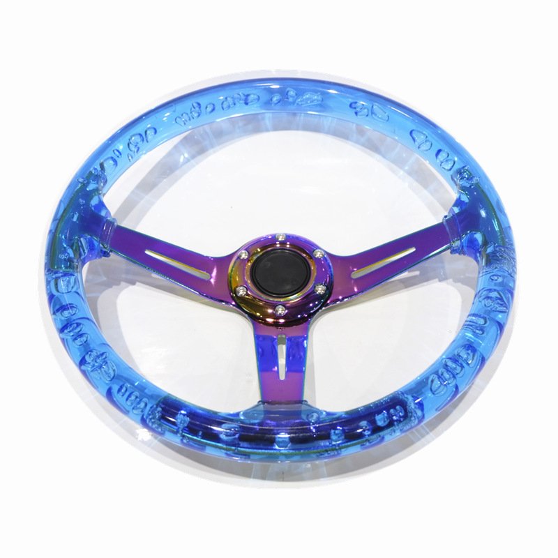 PUERXIN Universal Auto Transparent Steering Wheel 14 Inch 350mm Car Modification Sport Acrylic Car Steering Wheel For Car