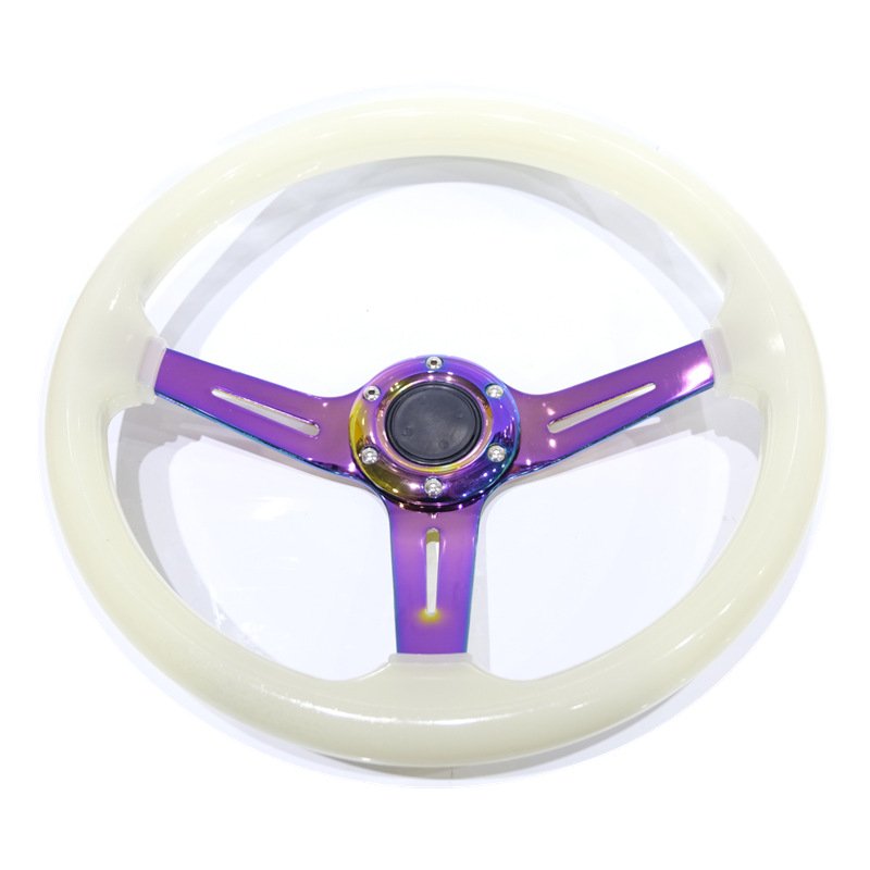 PUERXIN Universal Auto Transparent Steering Wheel 14 Inch 350mm Car Modification Sport Acrylic Car Steering Wheel For Car