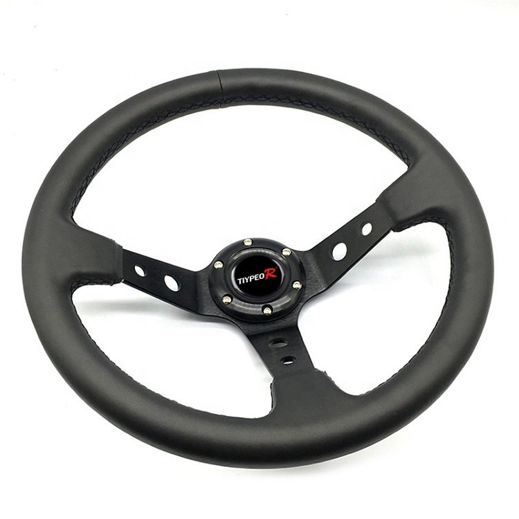 Universal Genuine Leather Racing Car Steering Wheel Luxury Multifunction Car Steering Wheel