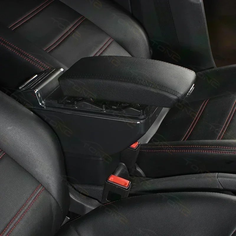TONC Tailored Car Interior Armrest Box for MAZDA 2 - Reinforced ABS Material, Durable and Practical