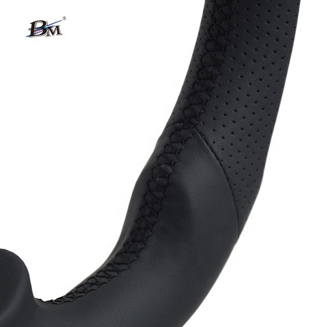 Full Black Leather and Button Circular Custom Steering Wheels For Toyota FJ Cruiser 2007 to 2023 Interior Accessories For Cars