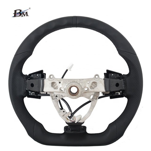 Full Black Leather and Button Circular Custom Steering Wheels For Toyota FJ Cruiser 2007 to 2023 Interior Accessories For Cars